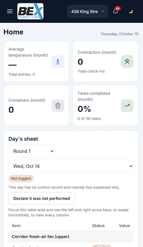 BEX Property Care — Screen 4