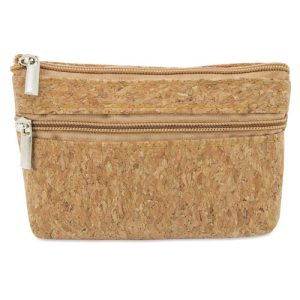 MONEDERO CORCHO DOBLE CREMALLERA "NATUR"