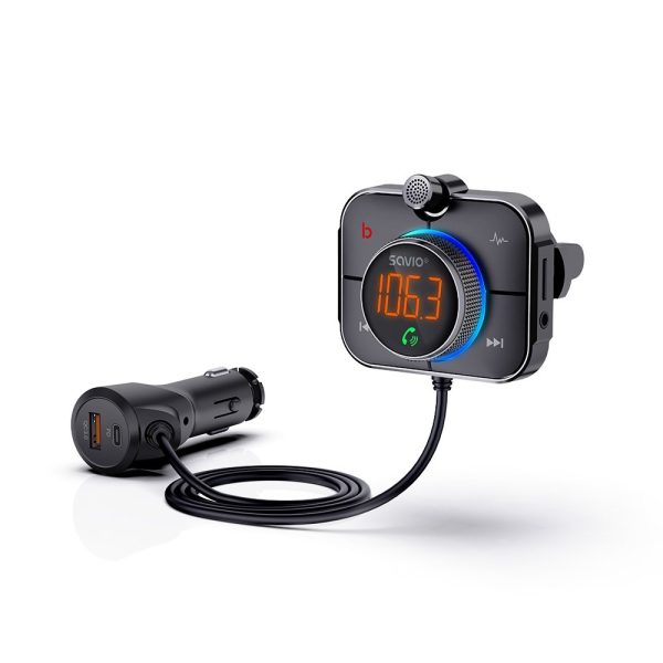 TRANSMISOR FM BLUETOOTH 5.0 COCHE SAVIO TR-14 - Imagen 6