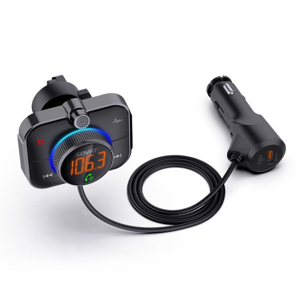 TRANSMISOR FM BLUETOOTH 5.0 COCHE SAVIO TR-14 - Imagen 8
