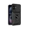 FUNDA COOL IPHONE 16 HARD RING NEGRO