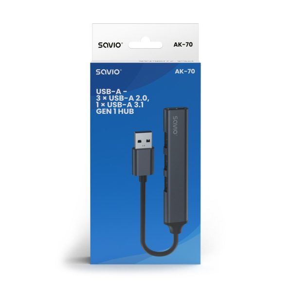 HUB USB(A) - 3 X USB(A) 2.0 + 1 X USB(A) 3.2 SAVIO - Imagen 7