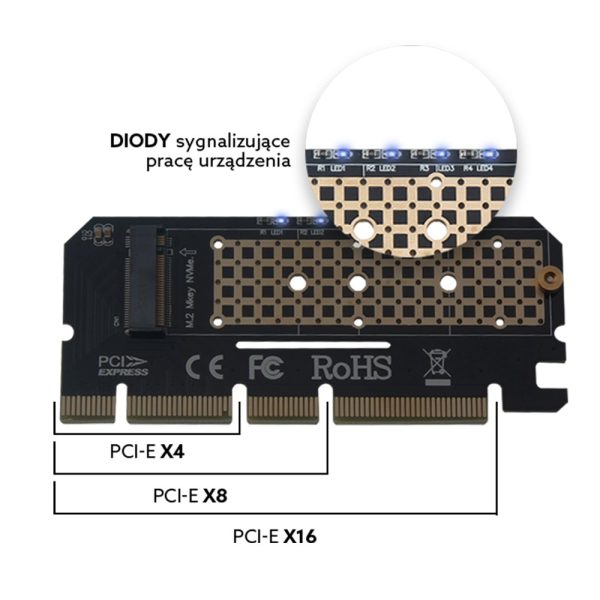 TARJETA ADAPTADORA SAVIO DE PCI-E A M2 NVME M-KEY - Imagen 6