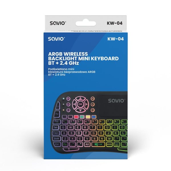 MINI TECLADO INALAMBRICO SMART TV SAVIO KW-04 - Imagen 5