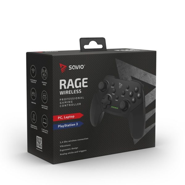 MANDO GAMEPAD INALAMBRICO PC/PS3 SAVIO RAGE W - Imagen 9