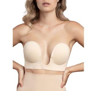BYE-BRA - SUJETADOR SIN ASAS EN U BEIGE COPA C