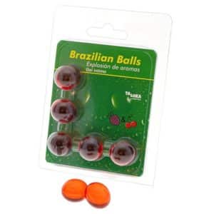 TALOKA - BRAZILIAN BALLS GEL ÍNTIMO FRESA & CEREZA 5 BOLAS