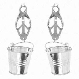 KINK - PINZAS PARA PEZONES ESTILO JAPONÉS CON CUBOS PLATEADO