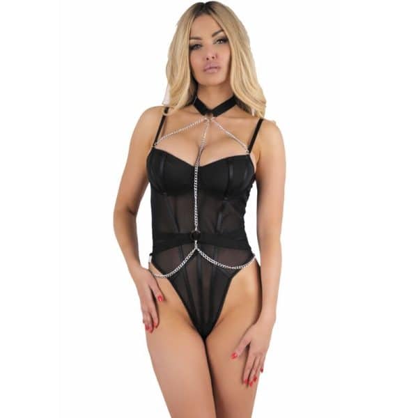 LIVCO CORSETTI FASHION - RUBIKA LC XG079 BODY CON GARGANTILLA NEGRO XL