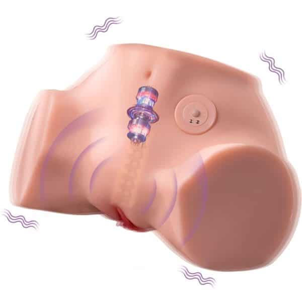 XISE - FENNIE SHAKING MASTURBADOR VAGINA Y ANO REALÍSTICO MULTIPOSICIÓN CON VIBRACIÓN