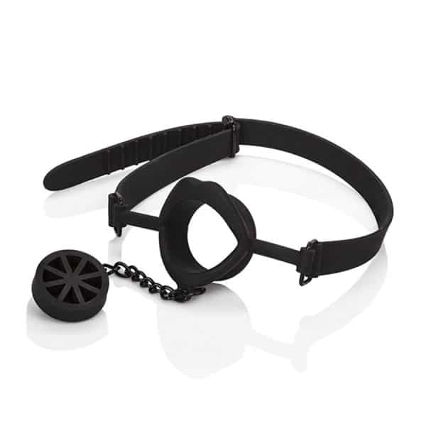 CALEXOTICS - SCANDAL MORDAZA CON TAPÓN DE SILICONA NEGRO