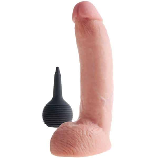 KING COCK - PENE REALÍSTICO EYACULADOR NATURAL 22.86 CM
